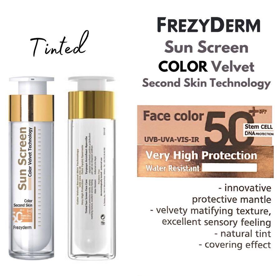 Frezyderm Face Sun Screen With Color Velvet Technology 50+SPF  1.4 Fl Oz